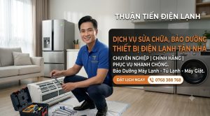Vệ sinh máy lạnh, vệ sinh máy giặt, sửa chữa điện lạnh Thuận Tiến